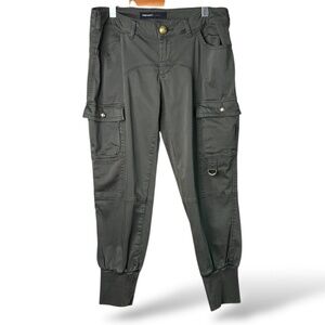 MISS SIXTY Cotton Olive Green Cargo Joggers Multi Pocket Low Rise US Sz 32